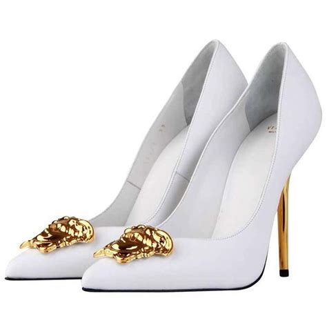 versace heels white